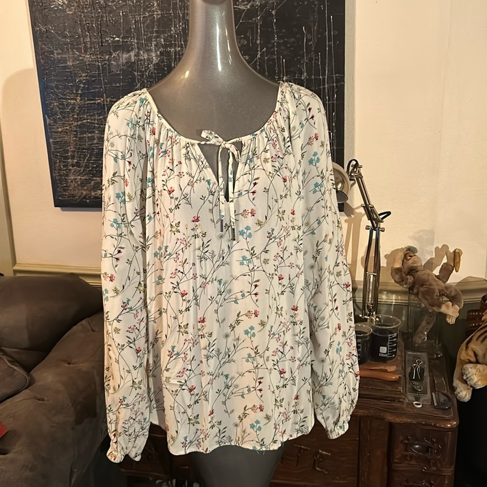 Just Living Botanical Bohemian Floral Print Tunic Top